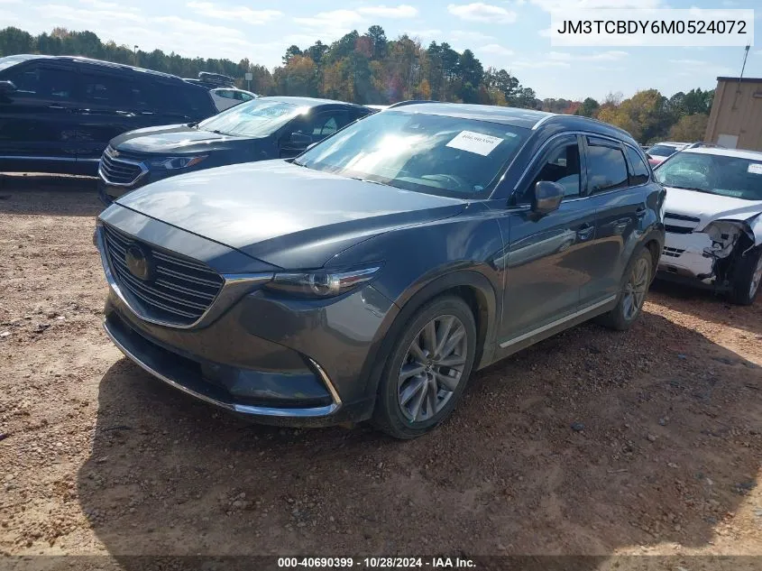 2021 Mazda Cx-9 Grand Touring VIN: JM3TCBDY6M0524072 Lot: 40690399