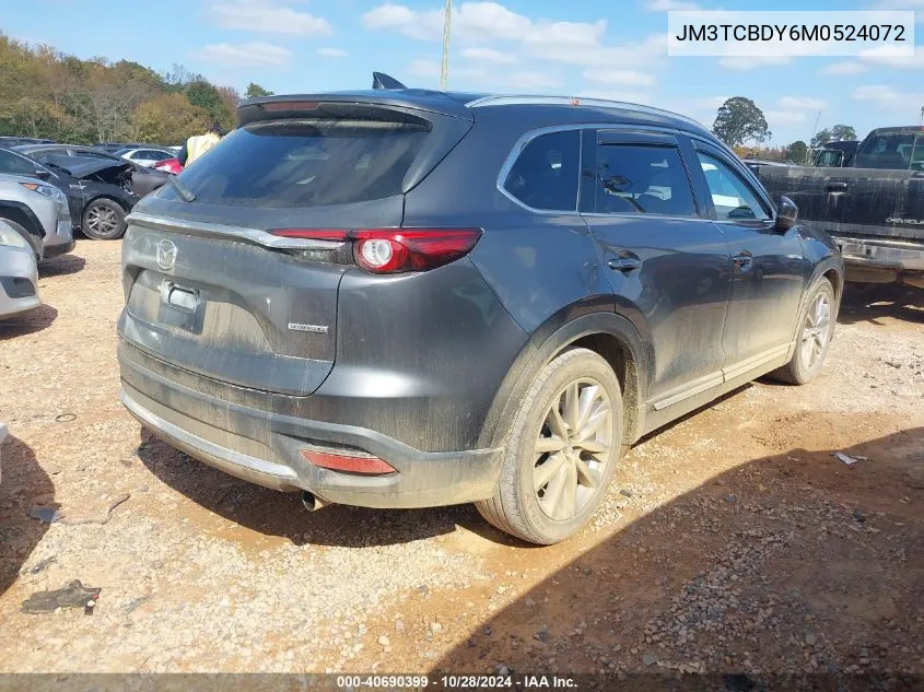 2021 Mazda Cx-9 Grand Touring VIN: JM3TCBDY6M0524072 Lot: 40690399