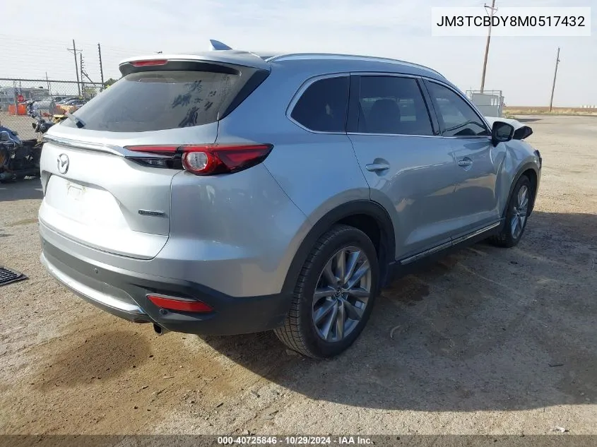 2021 Mazda Cx-9 Grand Touring VIN: JM3TCBDY8M0517432 Lot: 40725846