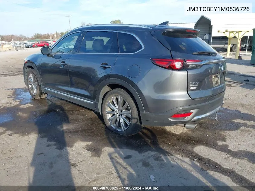 2021 Mazda Cx-9 Signature VIN: JM3TCBEY1M0536726 Lot: 40780825