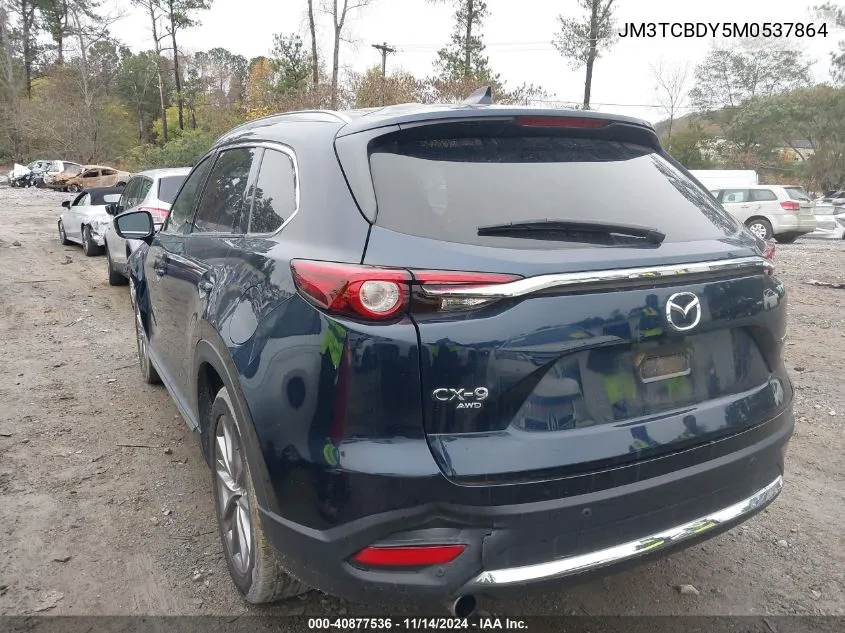 2021 Mazda Cx-9 Grand Touring VIN: JM3TCBDY5M0537864 Lot: 40877536