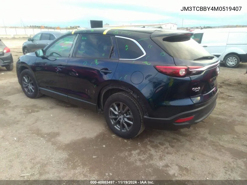 2021 Mazda Cx-9 Sport VIN: JM3TCBBY4M0519407 Lot: 40883497