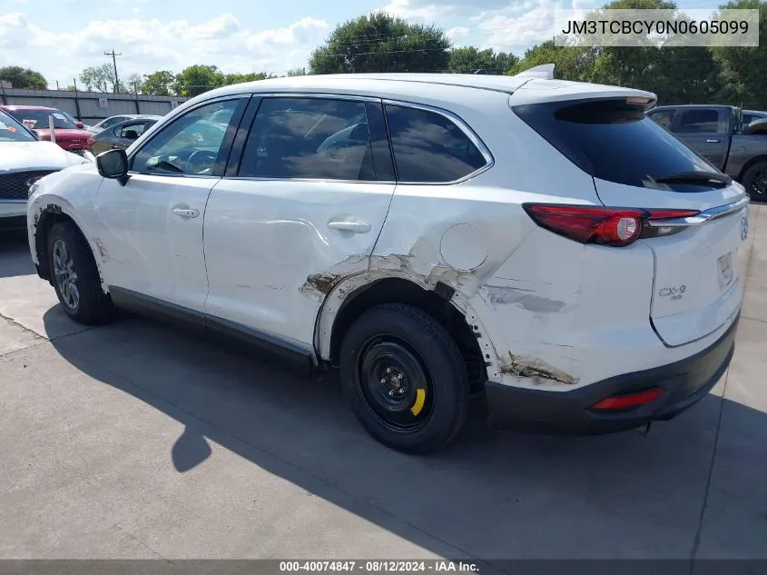 2022 Mazda Cx-9 Touring VIN: JM3TCBCY0N0605099 Lot: 40074847