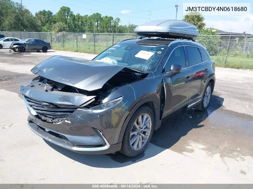 2022 Mazda Cx-9 Grand Touring VIN: JM3TCBDY4N0618680 Lot: 40086806