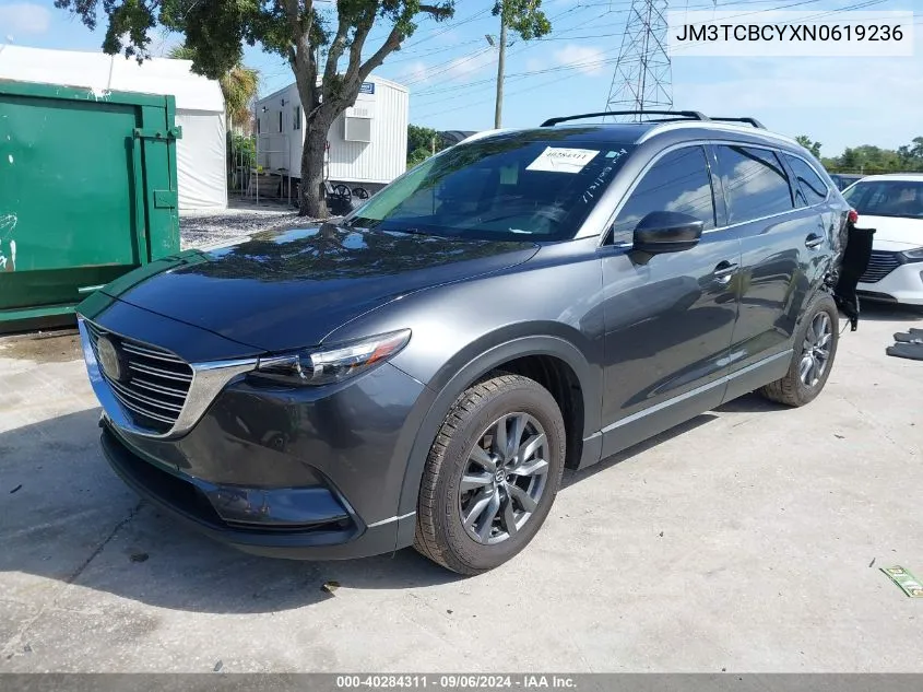 2022 Mazda Cx-9 Touring VIN: JM3TCBCYXN0619236 Lot: 40284311