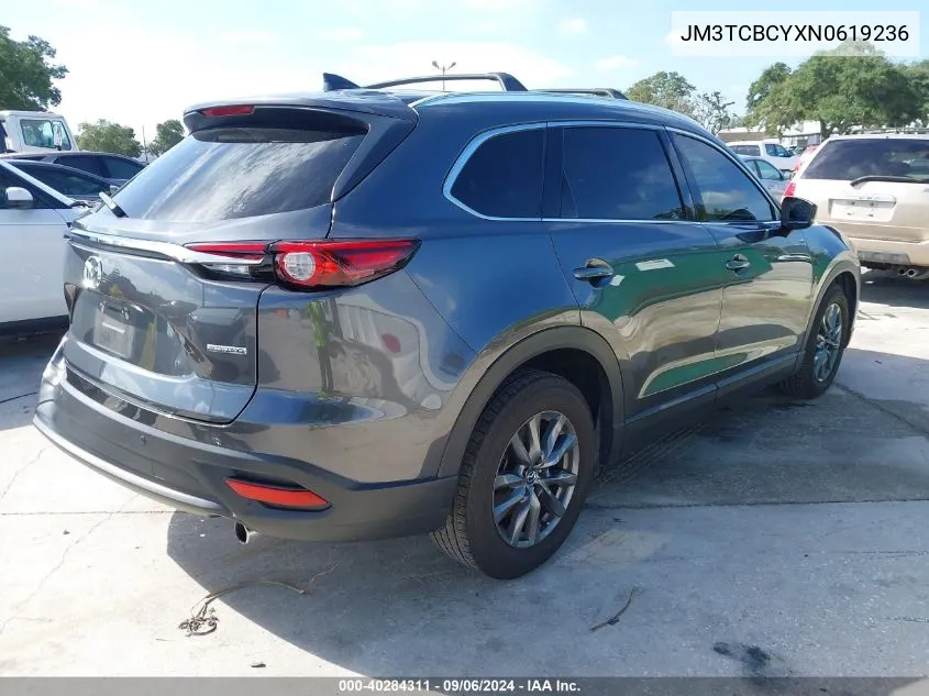 2022 Mazda Cx-9 Touring VIN: JM3TCBCYXN0619236 Lot: 40284311