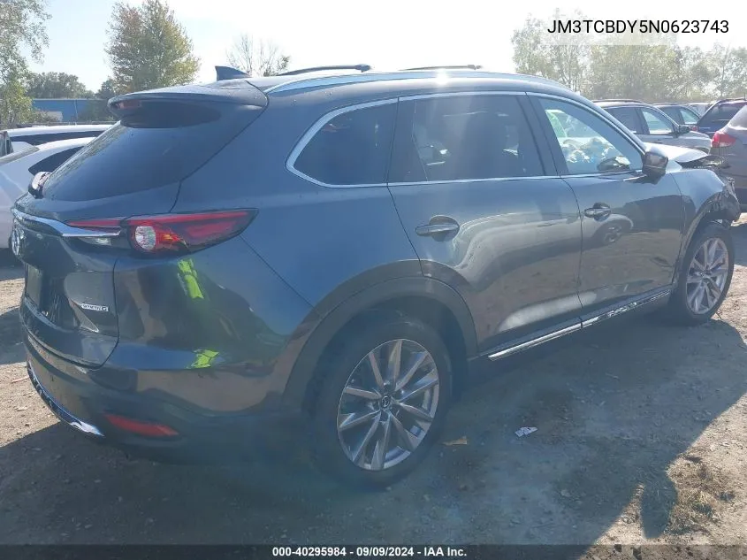 2022 Mazda Cx-9 Grand Touring VIN: JM3TCBDY5N0623743 Lot: 40295984