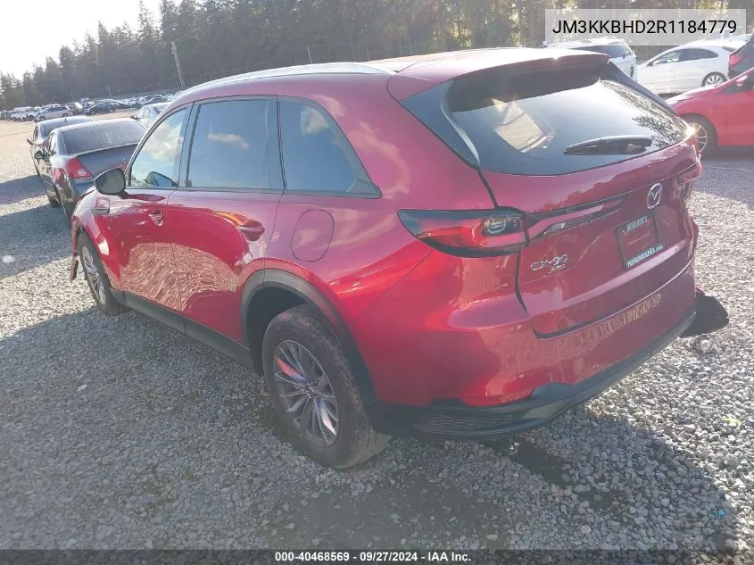 2024 Mazda Cx-90 3.3 Turbo Preferred VIN: JM3KKBHD2R1184779 Lot: 40468569