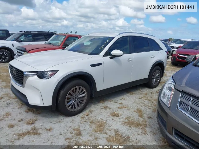 2024 Mazda Cx-90 Select VIN: JM3KKAHD2R1181441 Lot: 40502429