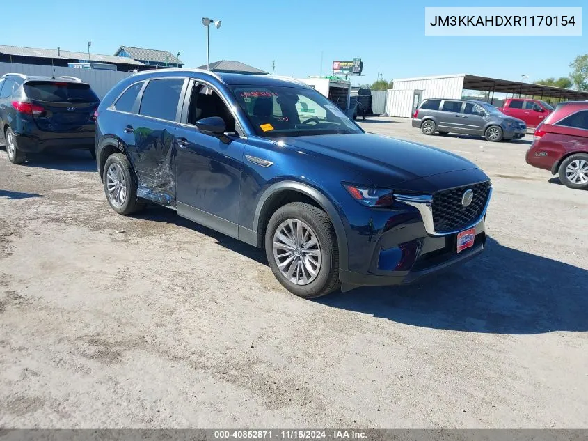 2024 Mazda Cx-90 3.3 Turbo Select VIN: JM3KKAHDXR1170154 Lot: 40852871