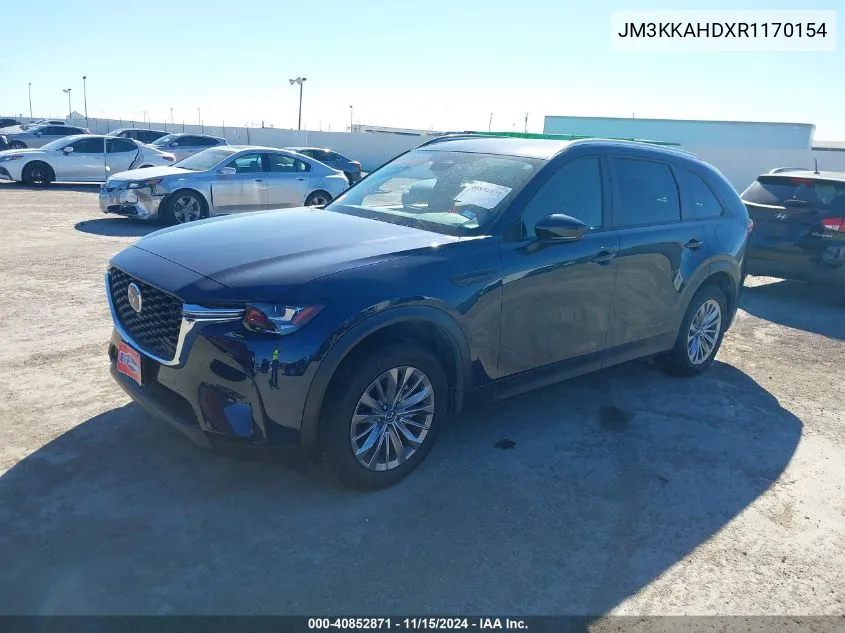 2024 Mazda Cx-90 3.3 Turbo Select VIN: JM3KKAHDXR1170154 Lot: 40852871