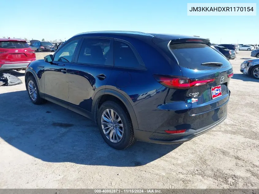 2024 Mazda Cx-90 3.3 Turbo Select VIN: JM3KKAHDXR1170154 Lot: 40852871