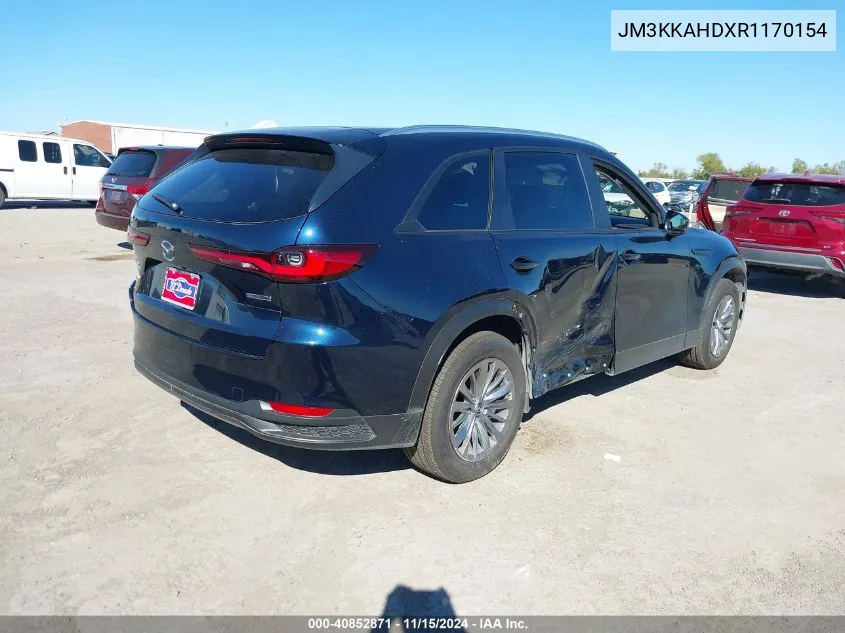 2024 Mazda Cx-90 3.3 Turbo Select VIN: JM3KKAHDXR1170154 Lot: 40852871