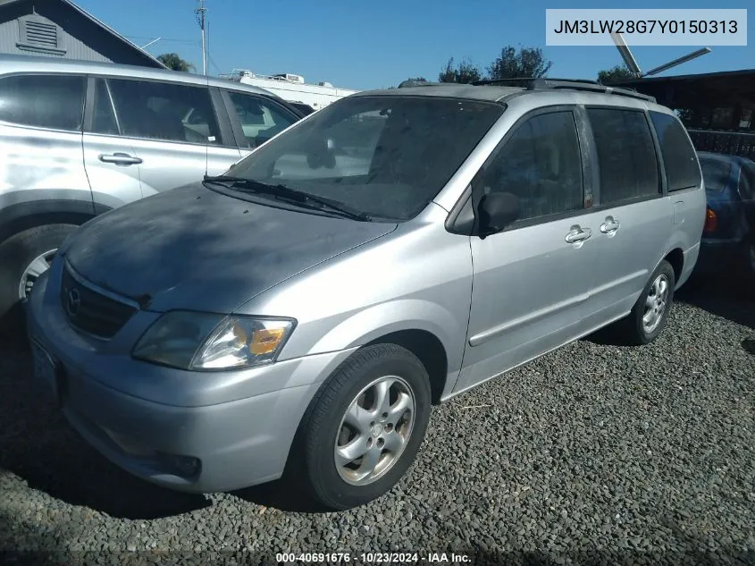 2000 Mazda Mpv Dx/Es/Lx VIN: JM3LW28G7Y0150313 Lot: 40691676