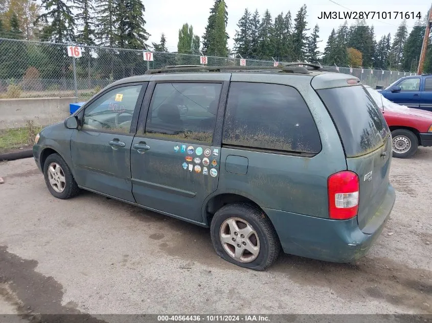 2001 Mazda Mpv Dx/Es/Lx VIN: JM3LW28Y710171614 Lot: 40564436