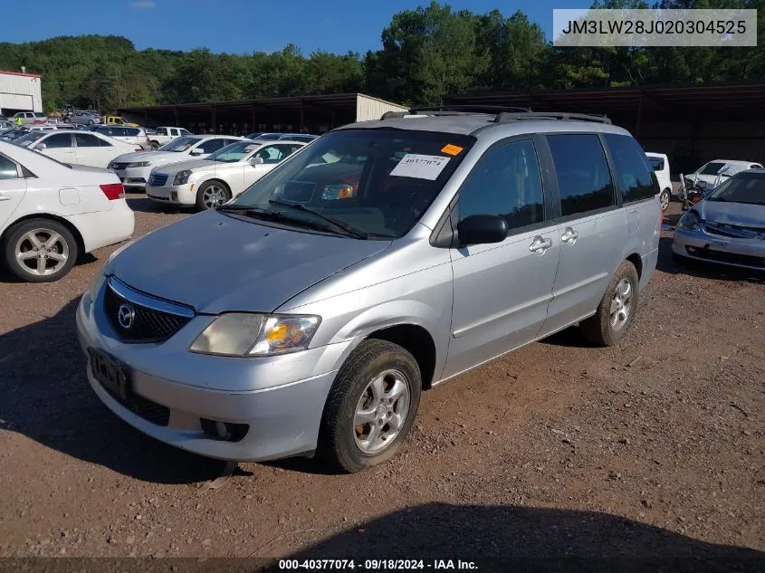 2002 Mazda Mpv Es/Lx VIN: JM3LW28J020304525 Lot: 40377074