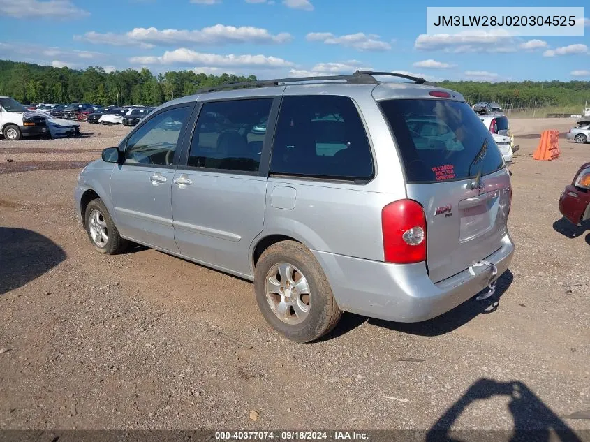 2002 Mazda Mpv Es/Lx VIN: JM3LW28J020304525 Lot: 40377074