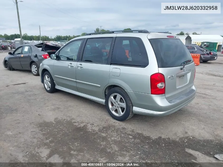 JM3LW28J620332958 2002 Mazda Mpv Es/Lx