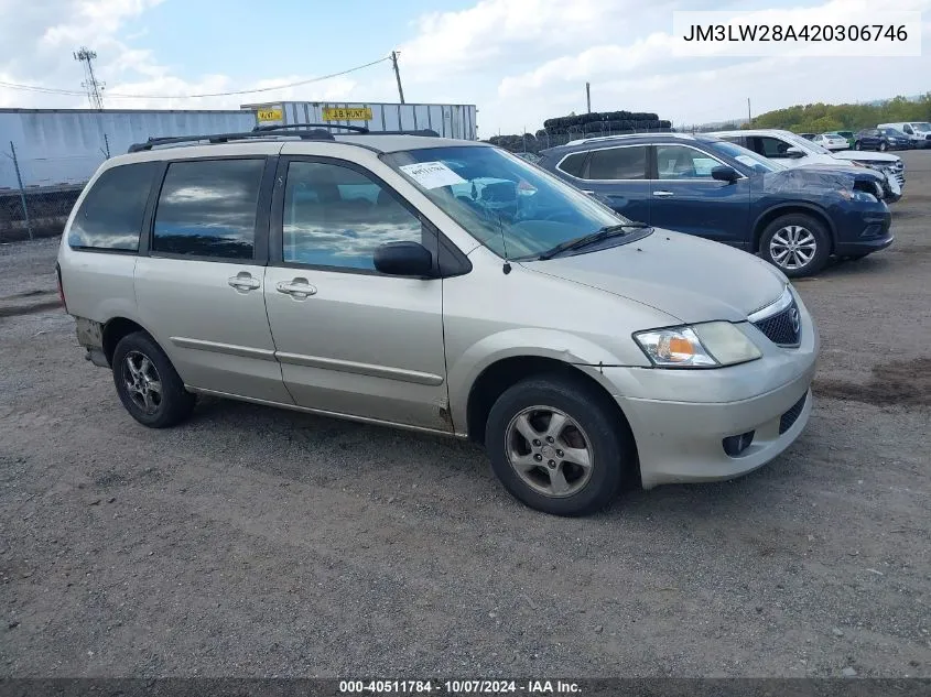 2002 Mazda Mpv Es/Lx VIN: JM3LW28A420306746 Lot: 40511784