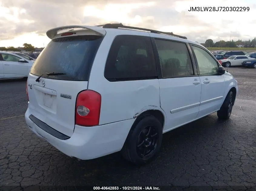 2002 Mazda Mpv Wagon VIN: JM3LW28J720302299 Lot: 40642853