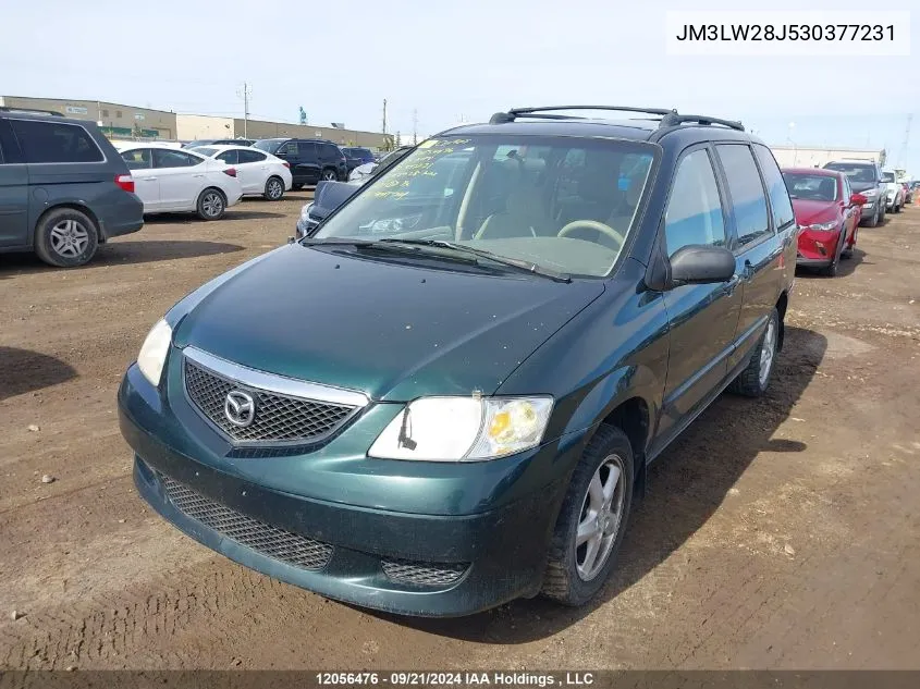 2003 Mazda Mpv Wagon VIN: JM3LW28J530377231 Lot: 12056476