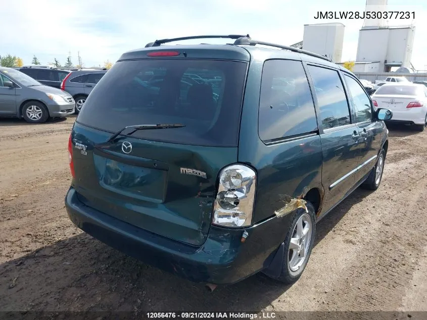 2003 Mazda Mpv Wagon VIN: JM3LW28J530377231 Lot: 12056476