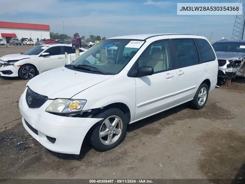 2003 Mazda Mpv Es/Lx/Lx-Sv VIN: JM3LW28A530354368 Lot: 40308497