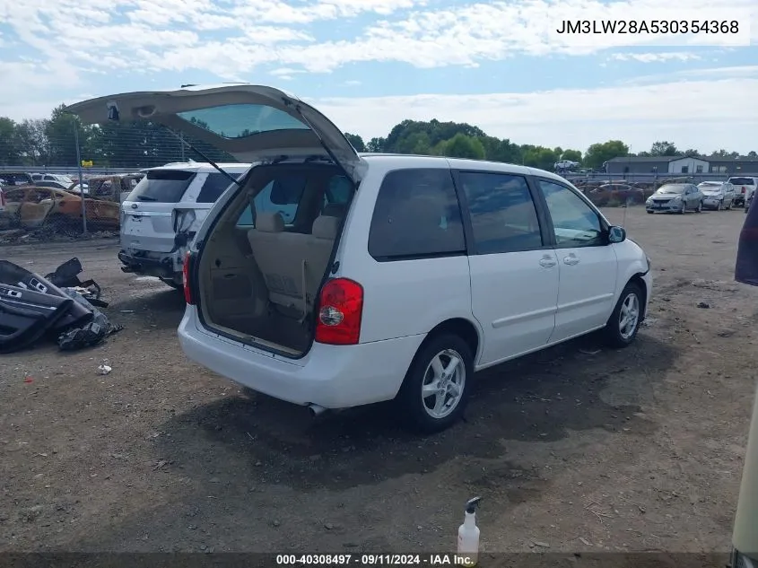 2003 Mazda Mpv Es/Lx/Lx-Sv VIN: JM3LW28A530354368 Lot: 40308497