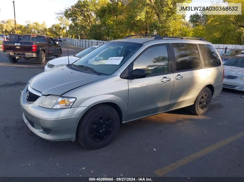 2003 Mazda Mpv Es/Lx/Lx-Sv VIN: JM3LW28A030368632 Lot: 40399865