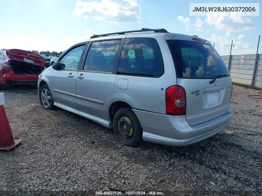 2003 Mazda Mpv Es/Lx/Lx-Sv VIN: JM3LW28J630372006 Lot: 40527120