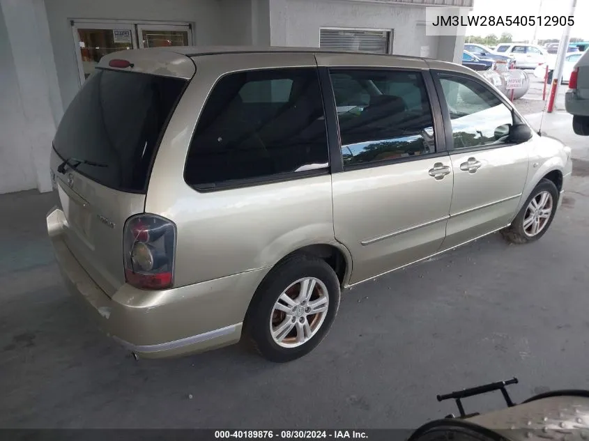 JM3LW28A540512905 2004 Mazda Mpv Lx