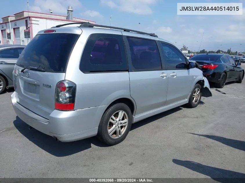 2004 Mazda Mpv Lx VIN: JM3LW28A440514015 Lot: 40392068