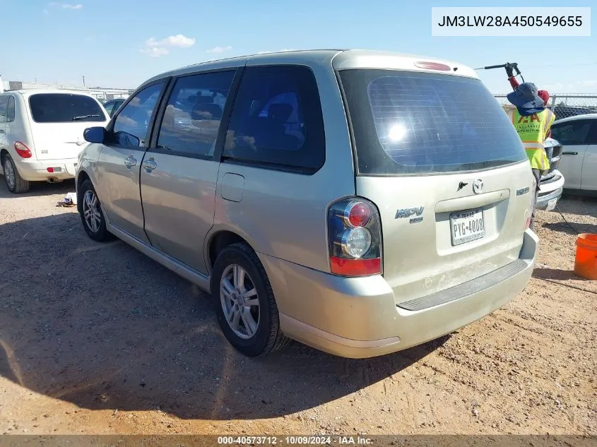 2005 Mazda Mpv Lx VIN: JM3LW28A450549655 Lot: 40573712