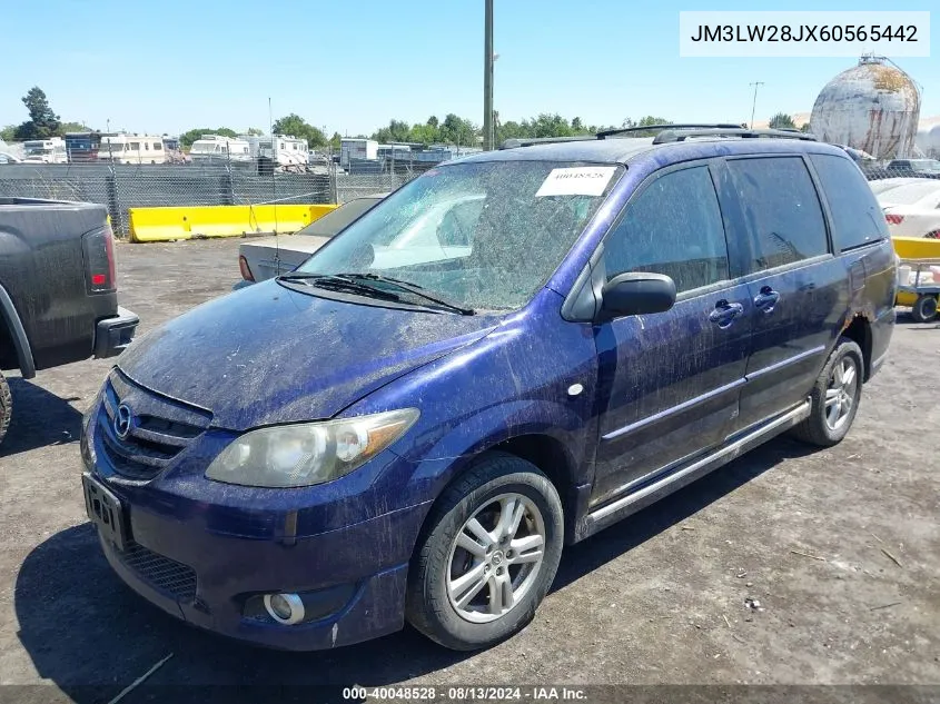 2006 Mazda Mpv Lx VIN: JM3LW28JX60565442 Lot: 40048528