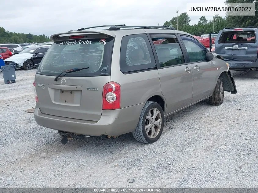 2006 Mazda Mpv Wagon VIN: JM3LW28A560562027 Lot: 40314820