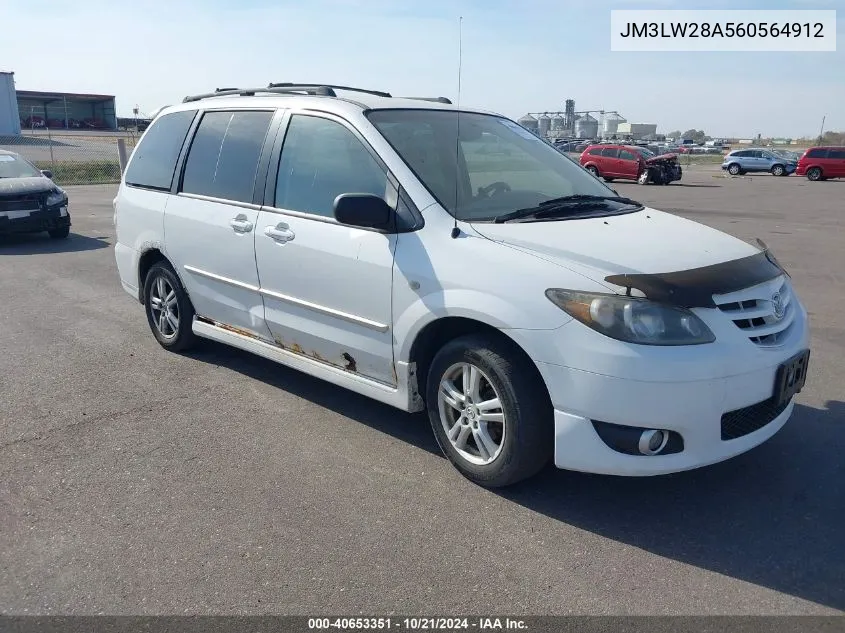 2006 Mazda Mpv Lx VIN: JM3LW28A560564912 Lot: 40653351