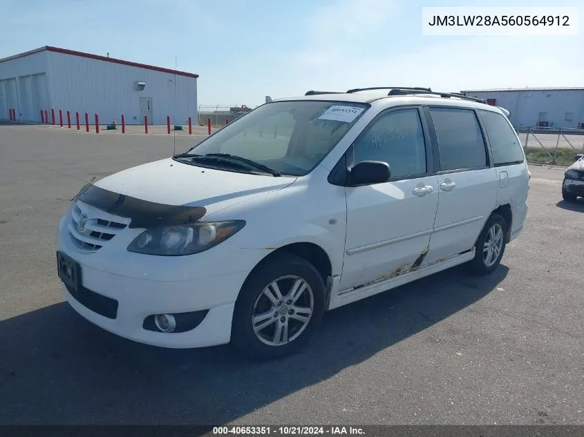 2006 Mazda Mpv Lx VIN: JM3LW28A560564912 Lot: 40653351