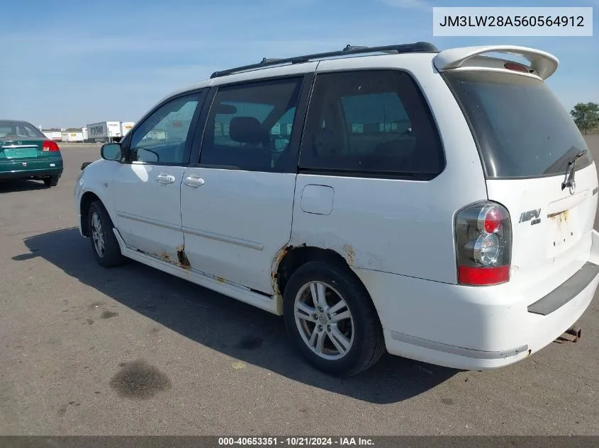 2006 Mazda Mpv Lx VIN: JM3LW28A560564912 Lot: 40653351