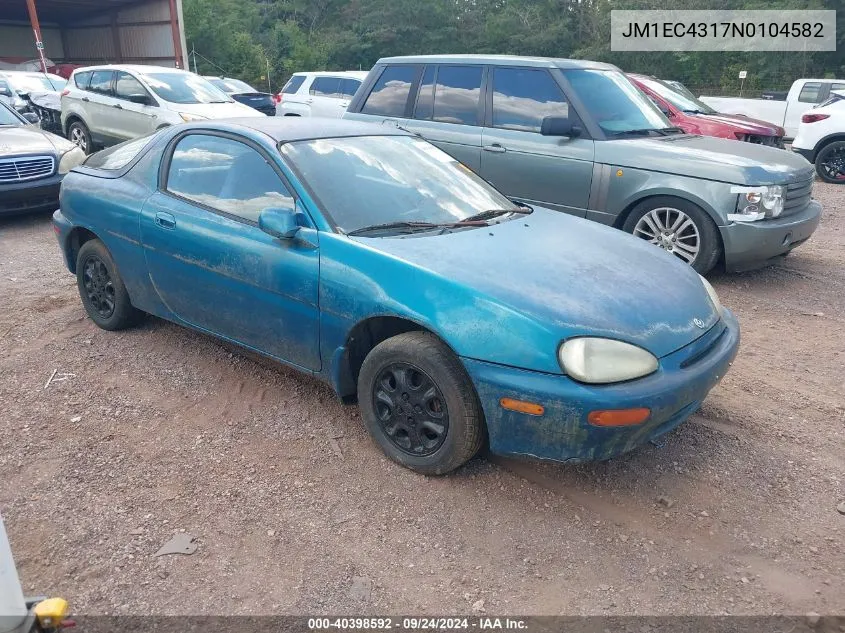 1992 Mazda Mx-3 VIN: JM1EC4317N0104582 Lot: 40398592