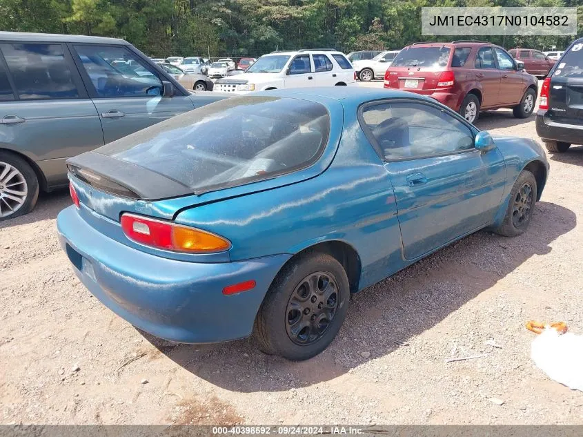 1992 Mazda Mx-3 VIN: JM1EC4317N0104582 Lot: 40398592