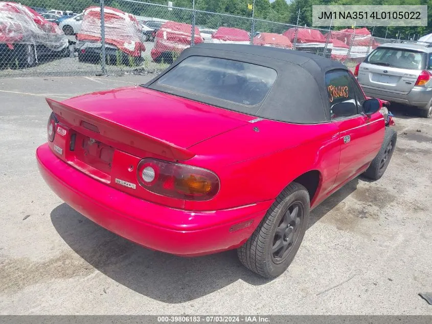 1990 Mazda Mx-5 Miata VIN: JM1NA3514L0105022 Lot: 39806183