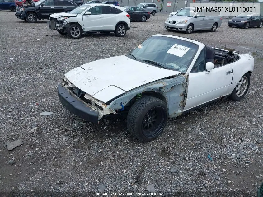 1990 Mazda Mx-5 Miata VIN: JM1NA351XL0110001 Lot: 40075032