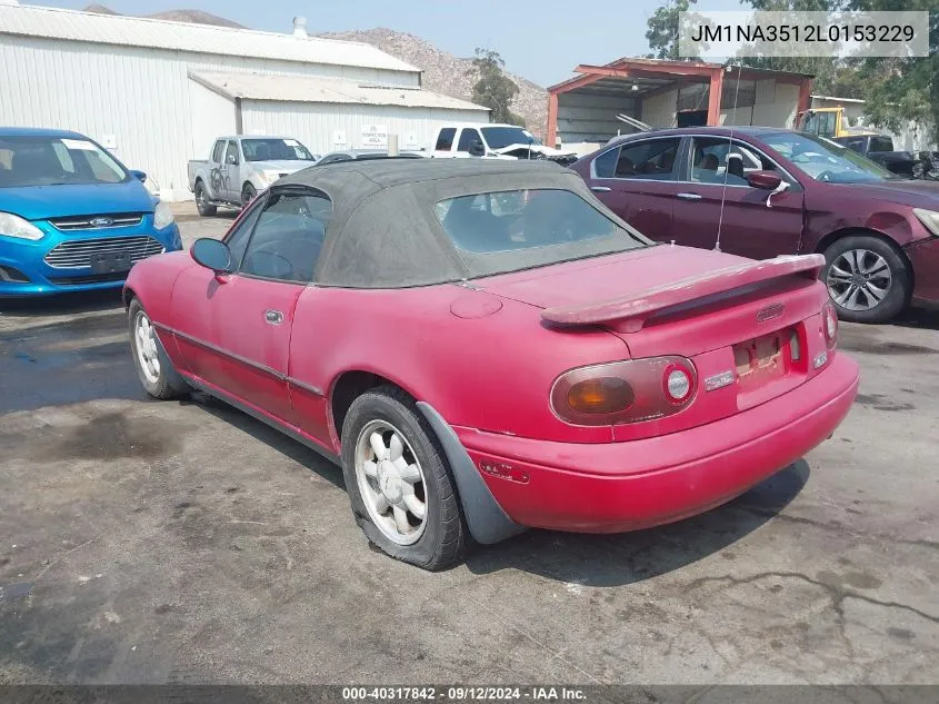 1990 Mazda Mx-5 Miata VIN: JM1NA3512L0153229 Lot: 40317842