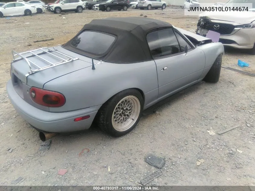 1990 Mazda Mx-5 Miata VIN: JM1NA3510L0144674 Lot: 40793317