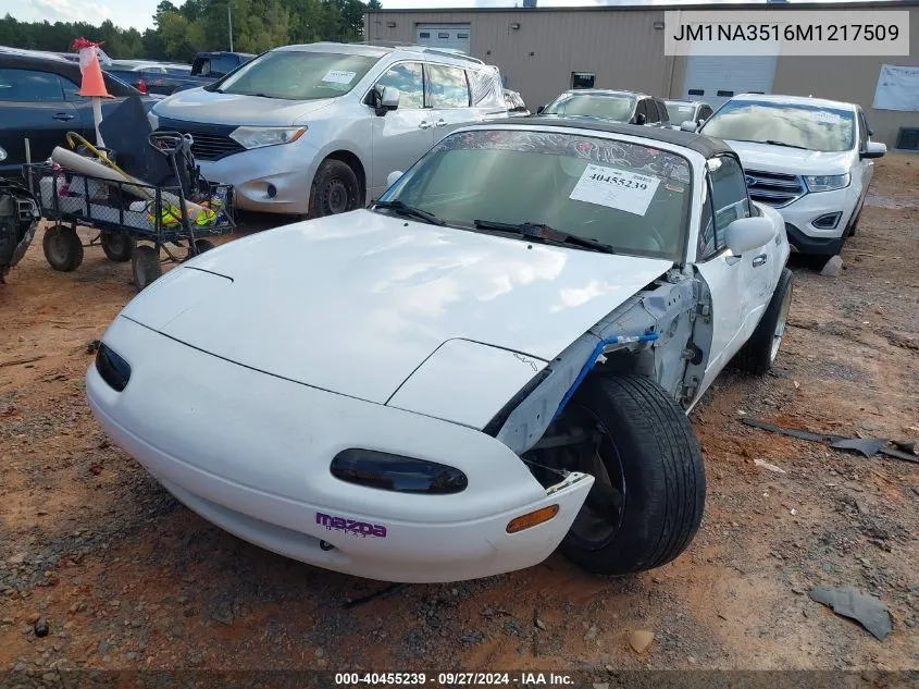 1991 Mazda Mx-5 Miata VIN: JM1NA3516M1217509 Lot: 40455239