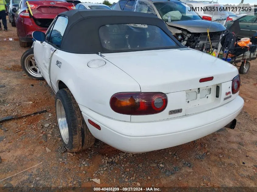 1991 Mazda Mx-5 Miata VIN: JM1NA3516M1217509 Lot: 40455239