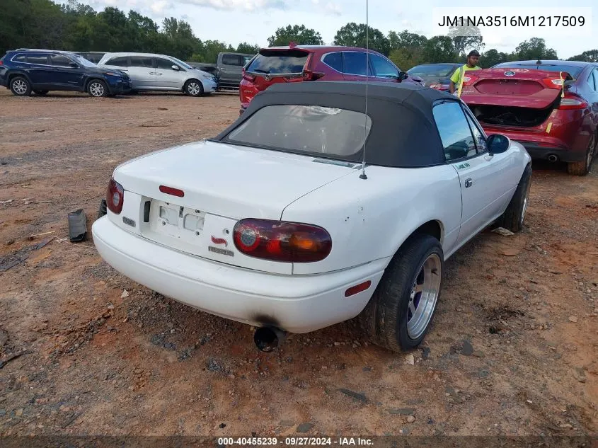 1991 Mazda Mx-5 Miata VIN: JM1NA3516M1217509 Lot: 40455239