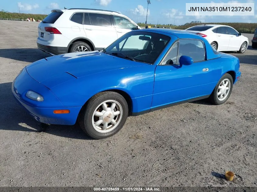 1991 Mazda Mx-5 Miata VIN: JM1NA3510M1237240 Lot: 40759459