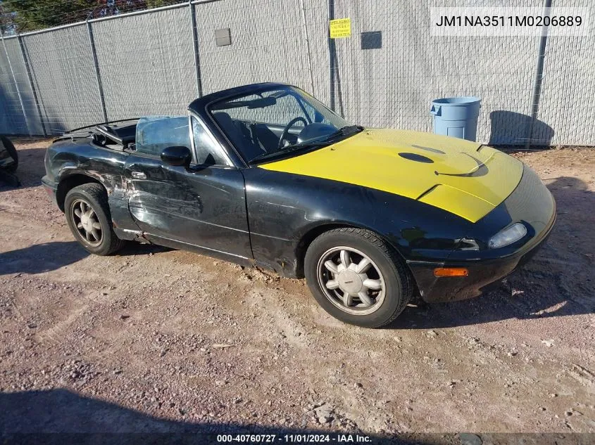 1991 Mazda Mx-5 Miata VIN: JM1NA3511M0206889 Lot: 40760727