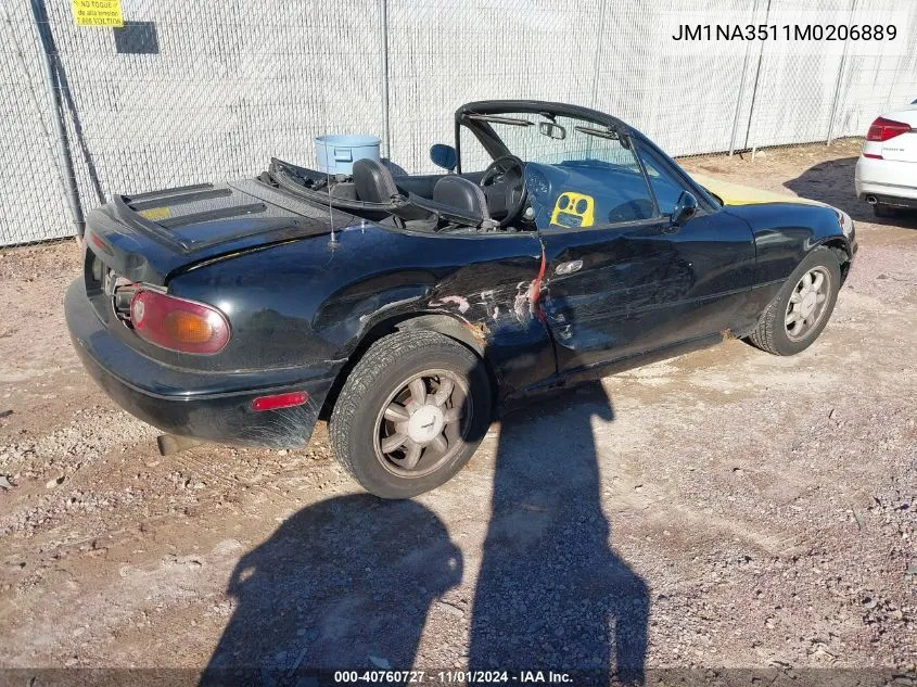 1991 Mazda Mx-5 Miata VIN: JM1NA3511M0206889 Lot: 40760727